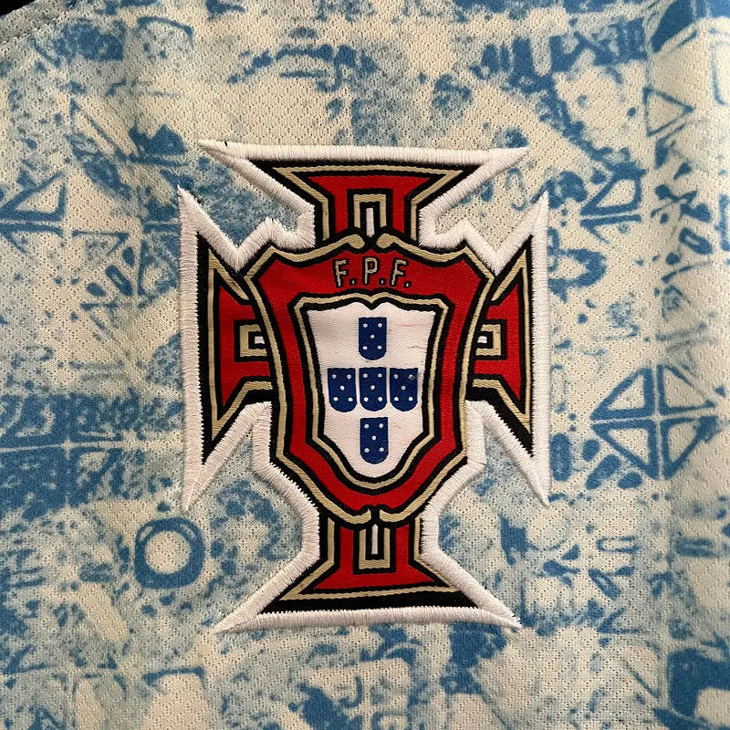Maillot de football Portugal extérieur blanc et bleu Ma boutique