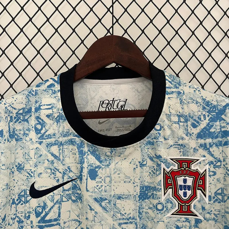 Maillot de football Portugal extérieur blanc et bleu Ma boutique